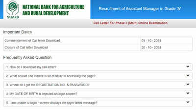 NABARD Grade A Mains Admit Card 2024 Released at nabard.org: Check Direct Link Here