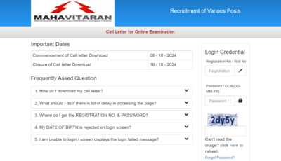 MSEDCL Admit Card 2024 out: Direct link to download call letter here – Times of India