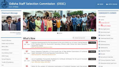 OSSC Teachers Recruitment 2024: Notice for LTR Teachers and TGT Positions Released; Check Details Here