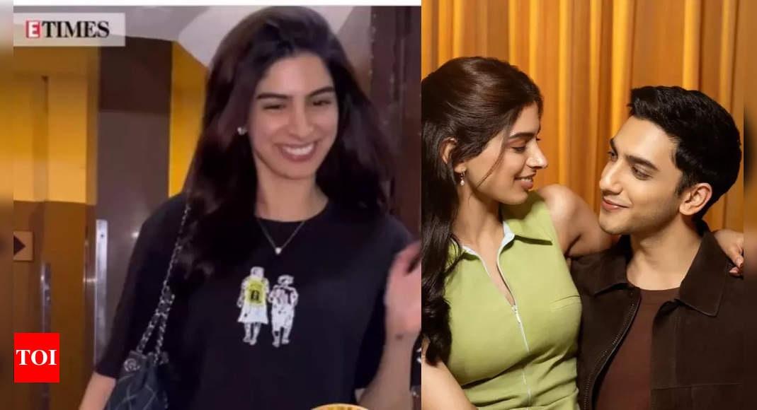 Khushi Kapoor cheers for rumoured boyfriend Vedang Raina by wearing ‘Jigra’ t-shirt, attends the movie’s screening – WATCH VIDEO | Hindi Movie News