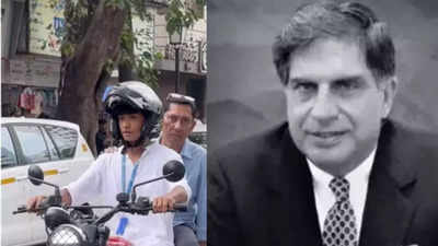 Watch: Tata Trusts' youngest managing director Shantanu Naidu guides Ratan Tata's hearse on motorcycle