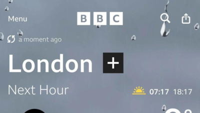 'Oops' moment for BBC: Apology issued after weather app gaffe shows 'hurricane winds' in London