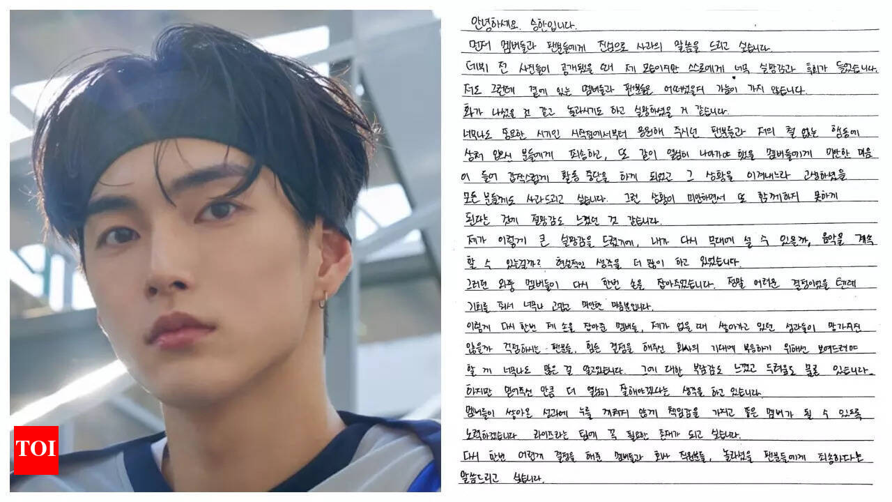 Seunghan confirms return to RIIZE after controversy; Idol pens emotional note saying 'I'm grateful and sorry' | - Times of India