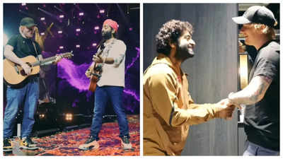 Ed Sheeran 与 Arijit Singh 分享伦敦演唱会的 BTS 片段；二人组发布“Perfect”（后台排练）视频 – 观看 | – 印度时报