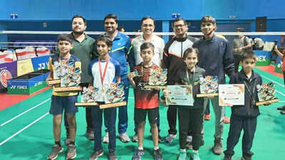 Twin titles for Nagpur's Mayank, Sanvi wins gold, silver medals For Pradyumna, Kshitija, Ojas, Sanvi in Maharashtra mini badminton tourney