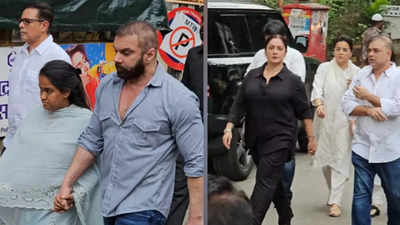 Baba Siddique’s death: Sohail Khan with sister Arpita Khan; Alvira Khan, Atul Agnihotri, Pooja Bhatt, Sooraj Pancholi, and others arrive at the late NCP leader's residence