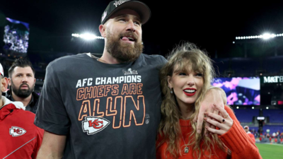 Taylor Swift and Travis Kelce watch New York Yankees game before returning to work