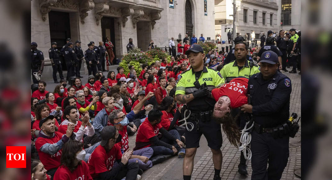 Over 200 pro-Palestinian supporters arrested outside NY Stock Exchange | World News – Times of India