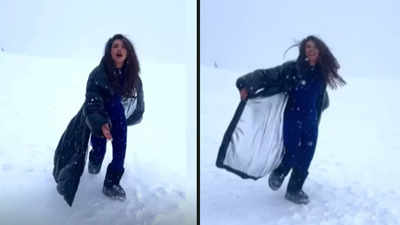 Priyanka Chopra swirls in the snow in Switzerland; says 'Making my Bollywood dreams come true' - See post