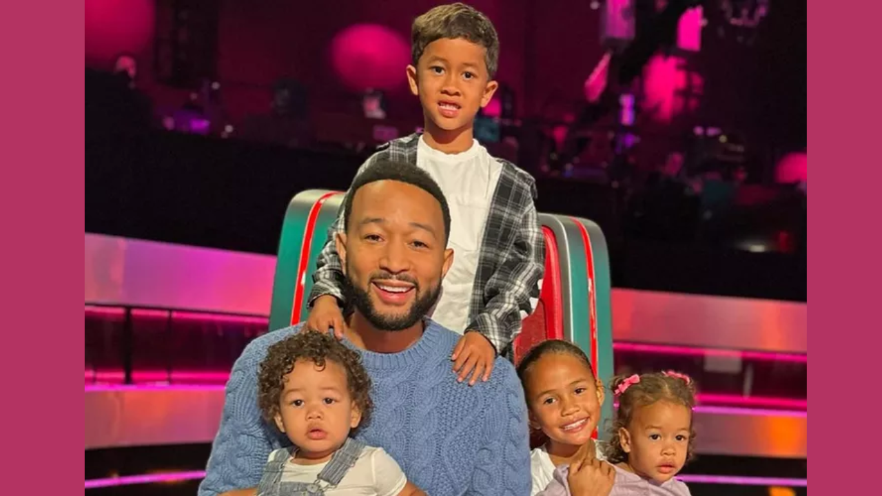 John Legend shares the first photo of all four kids in The Voice Chair as  filming for Season 27 begins | - Times of India