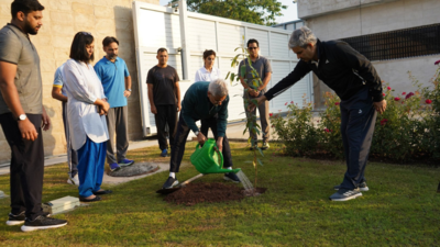 Jaishankar takes a stroll at Indian High Commission in Pakistan, plants sapling; see pics