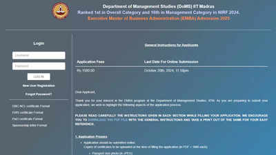 IIT Madras Opens Applications for Executive MBA Programme: Apply by 20th October