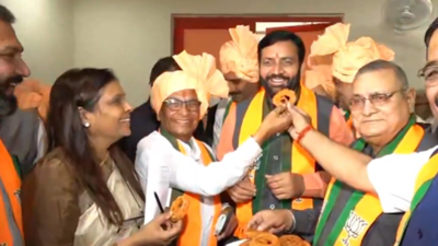 Watch: 'Jalebi' celebrations as BJP unanimously elects Nayab Singh Saini as legislature party leader