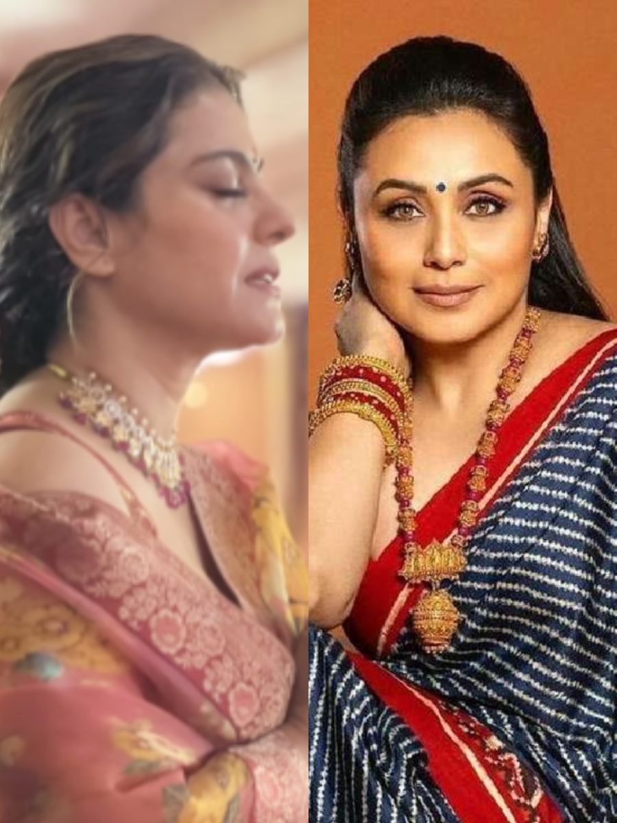 Kajol to Rani Mukerji: 10 best sarees Bollywood actresses wore to Durga Puja pandals