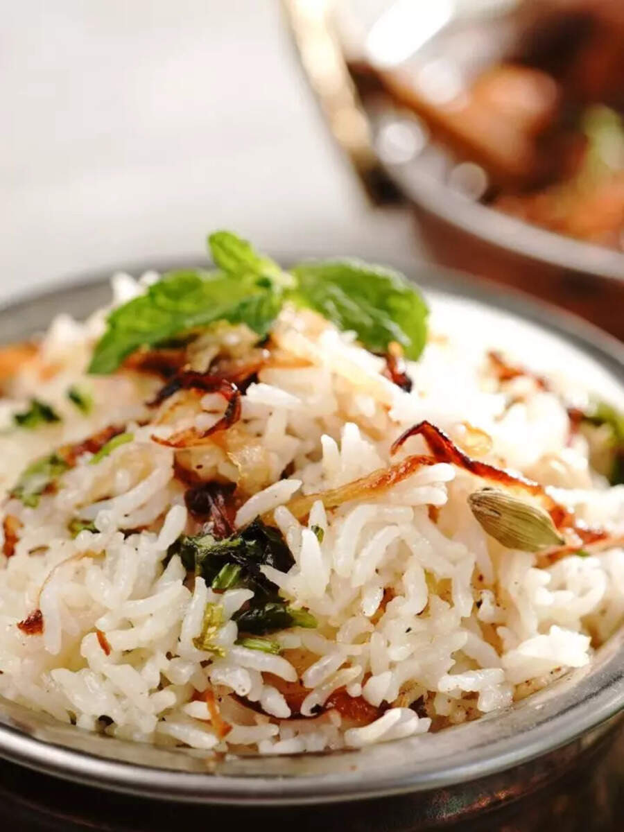 KeralaStyle Neychoru Or Ghee Rice With Potato Curry For A Hearty