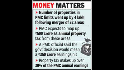 Hours before poll code, govt halts propertytax collection in 32 merged areas of city