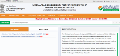 NTET 2024 registration deadline extended till October 22: Check direct link to apply now and other important details