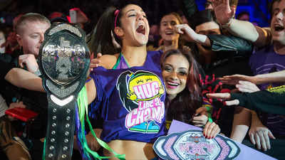 Bayley brings her “hugger” persona back to acknowledge her No.1 fan in Newcastle