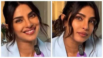 Priyanka Chopra stuns in an oversized suit as she surprises fans at event in Mumbai - WATCH