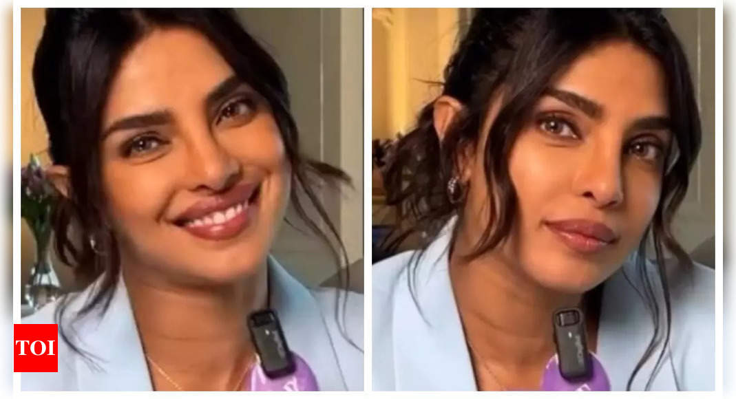 Priyanka Chopra stuns in an oversized suit as she surprises fans at event in Mumbai – WATCH |