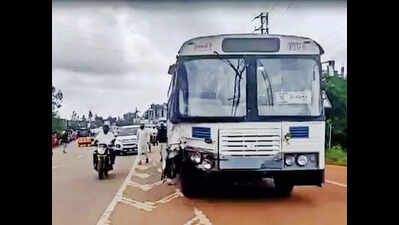 Three die in RTC bus-bike collision in Vikarabad dist
