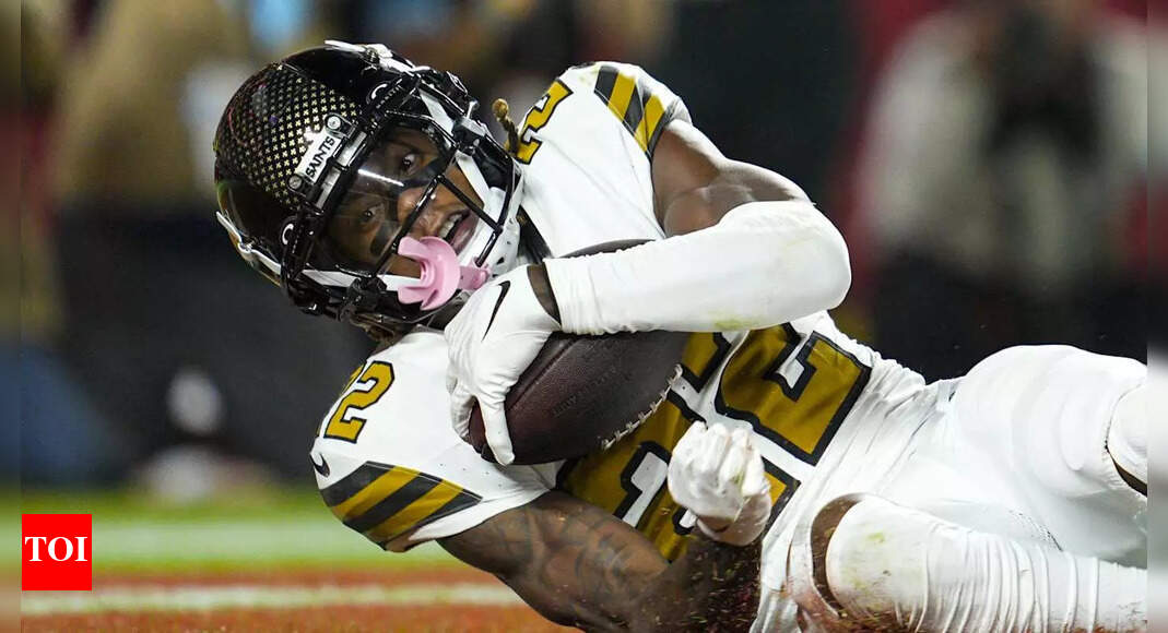 New Orleans wide receiver Rashid Shaheed is out for the rest of the