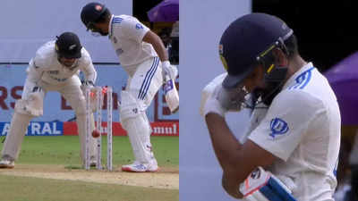 Unlucky! Rohit Sharma left in disbelief after his dismissal. Watch