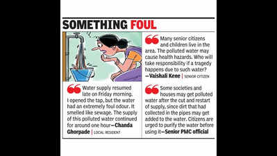 Polluted water supply to Kothrud day after cut