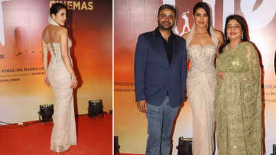 Priyanka Chopra steals the limelight as she attends Paani screening with family, Sooraj Barjatya and Mahesh Manjrekar