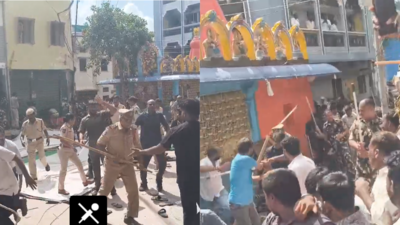 Telangana idol vandalism: Police resorts to lathicharge on VHP, Bajrang Dal as protests turn violent; top developments