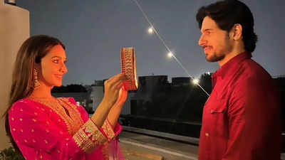 Throwback to Kiara Advani and Sidharth Malhotra’s first Karwa Chauth last year