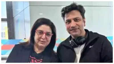 Farah Khan meets celeb chef Kunal Kapoor at airport