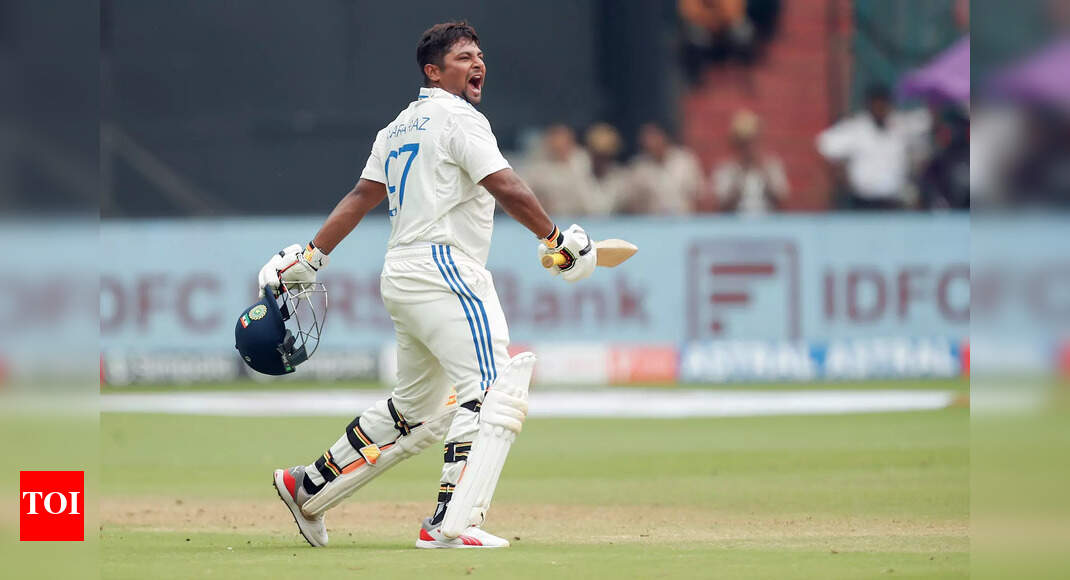 From Dream to Reality: Sarfaraz celebrates maiden Test ton for India