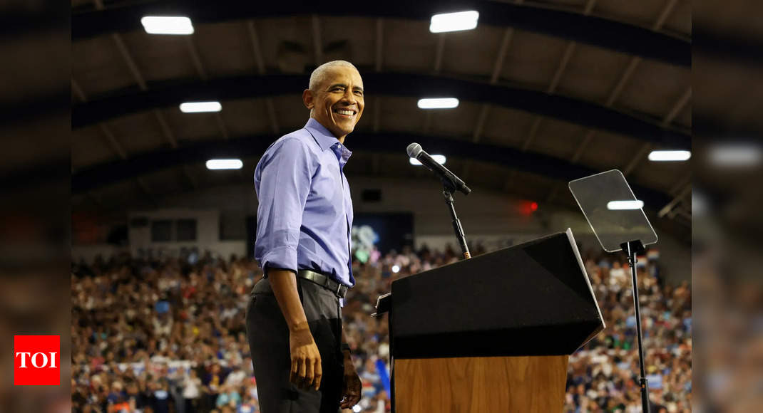 ‘Do you think Trump ever changed a tire?’: Obama at Nevada rally – Times of India