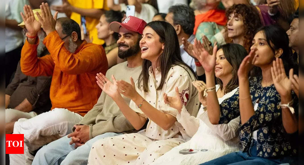 Virat Kohli, Anushka Sharma attend Krishna Das kirtan in Mumbai: Watch | Off the field News – Times of India