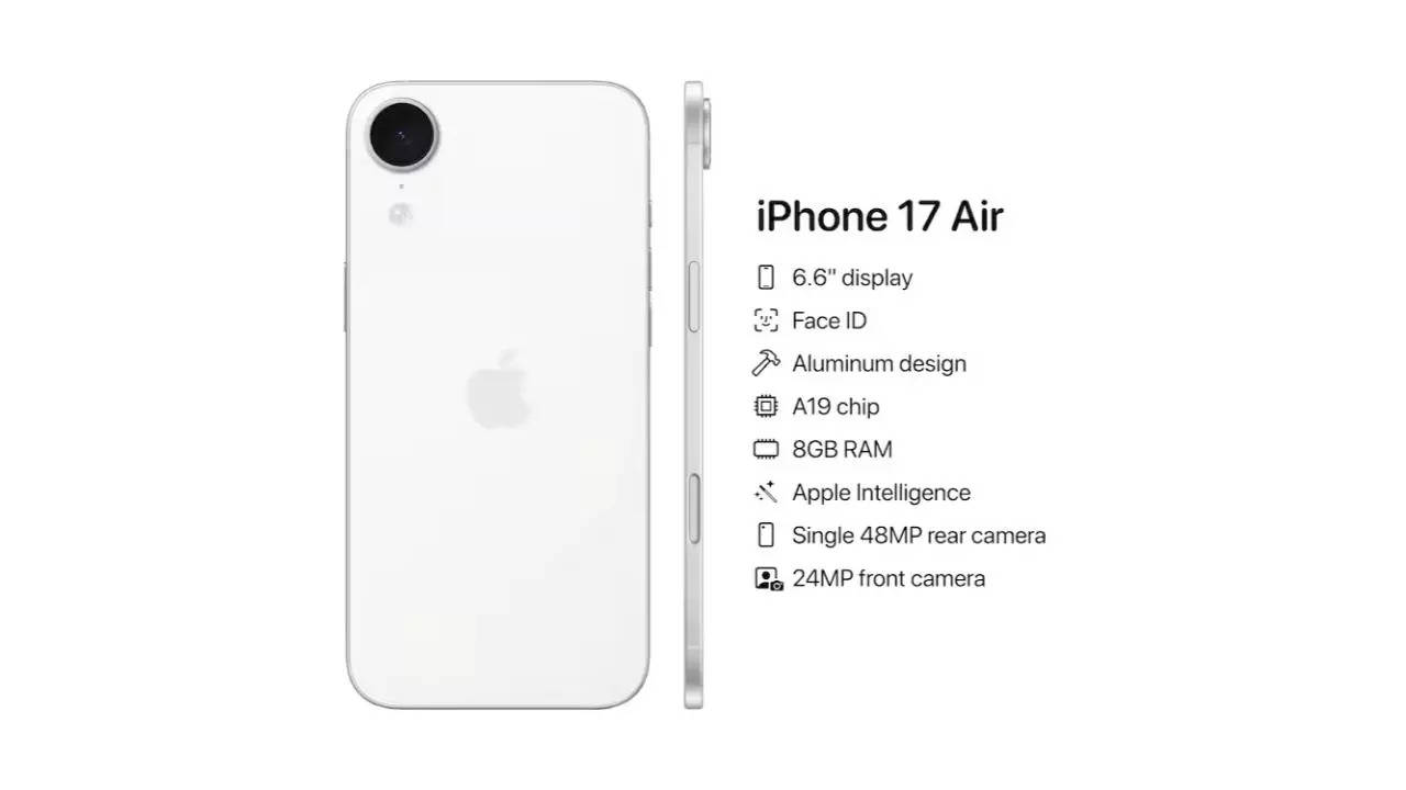 Apple iPhone 17 Air: Expected design, display, camera and other features - Times of India