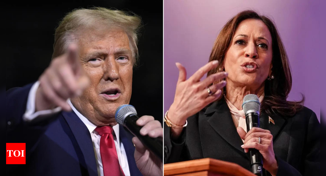 US Election 2024: Trump surpasses Harris for the first time, poll shows – Times of India