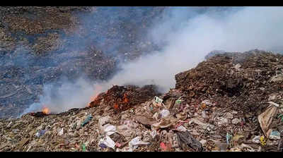 Fire at Bandhwari landfill again, smoke engulfs areas off GCR, SPR