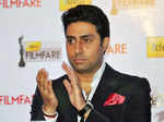 Abhi @ '57th Filmfare Awards' meet