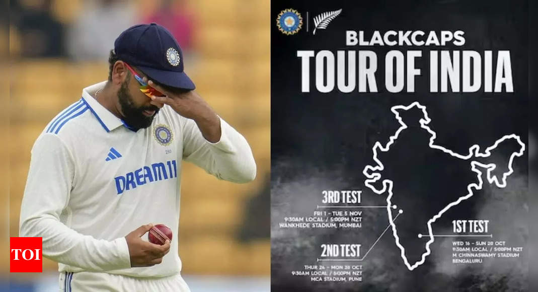 New Zealand Cricket: ‘Showing wrong map of India’ NZ Cricket online ahead of IND vs NZ 2nd Test | Cricket News – Times of India