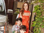 Sussanne Roshan with sons