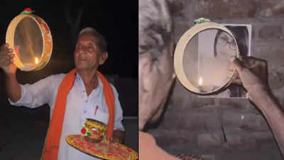 Elderly man performs traditional Karwa Chauth rituals for Mia Khalifa; video goes viral