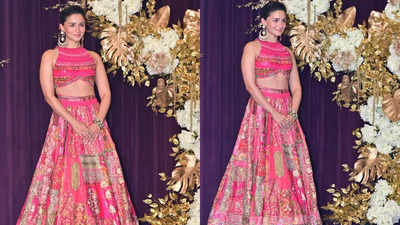 Alia Bhatt repeats her ‘mehendi’ lehenga at Manish Malhotra’s Diwali party 2024