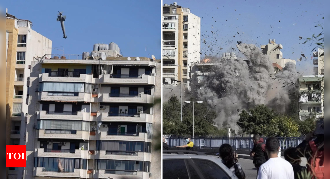 Watch: Israeli missile destroys Beirut building in seconds – Dramatic footage caught on camera – Times of India