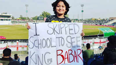 Awkward! Pakistan fan skips school to see 'dropped' Babar Azam in Rawalpindi