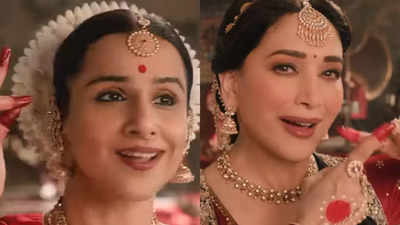 'Ami Je Tomar 3.0': Vidya Balan and Madhuri Dixit compete with each other with graceful moves ahead of 'Bhool Bhulaiyaa 3' release - WATCH