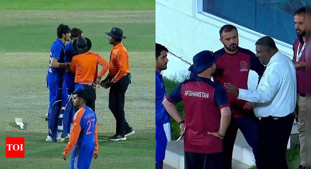 Emerging Asia Cup: Big controversy during India vs Afghanistan semi-final match as umpire reverses decision without DRS | Cricket News – Times of India