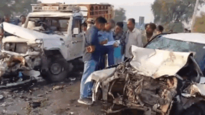 3 of family killed in car-pickup truck collision in Rajasthan | Jaipur ...
