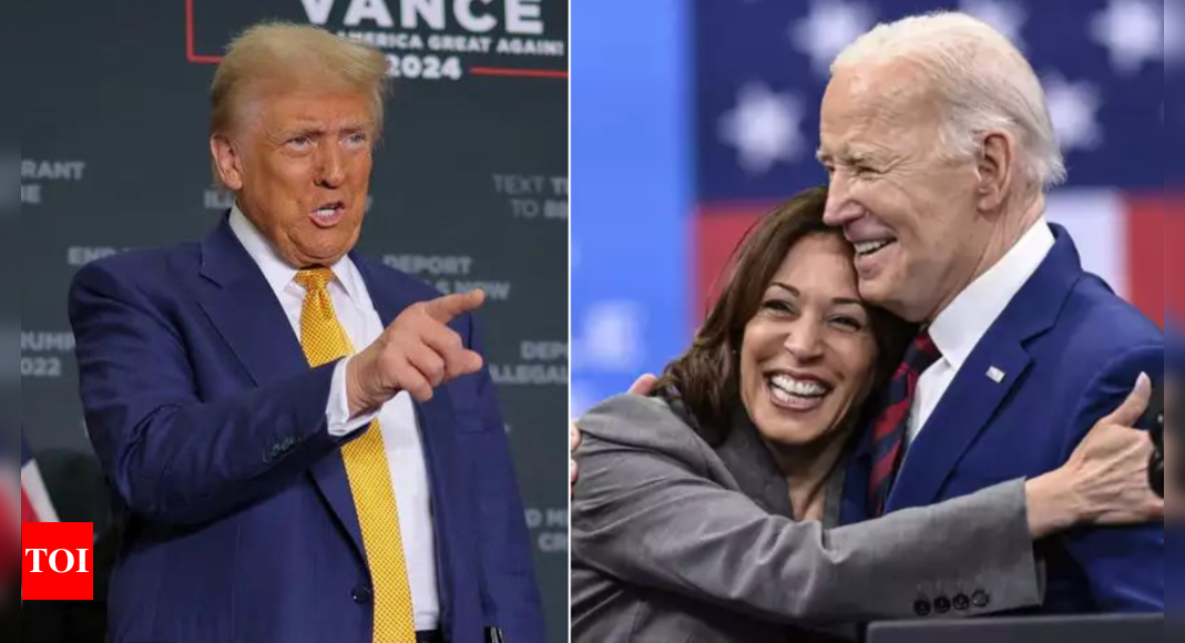 Trump says Kamala Harris is ‘same’ as Biden, shares video of similar remarks – Times of India