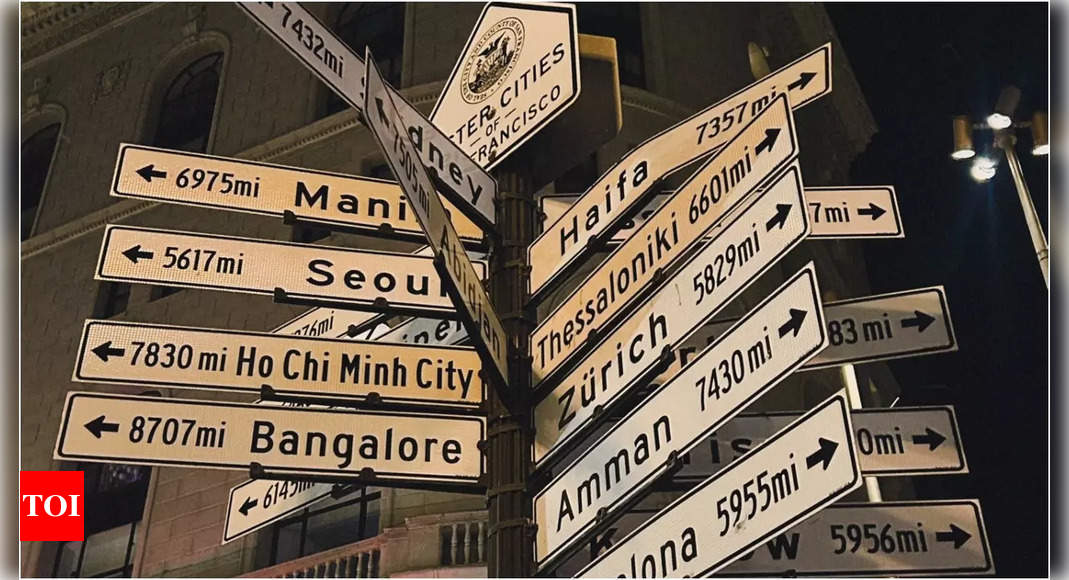 'You’ll probably get stuck in traffic': Netizens react to 'Bangalore' direction board in San Francisco - Times of India